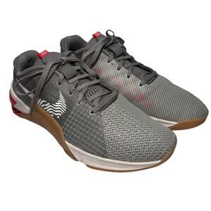 Nike Metcon Training Shoes Gray Red Gum CrossFit Gym Size 9 DO9328-005